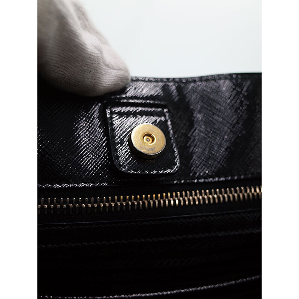 Prada Daino Tote Bag Shoulder Vitello Leather Black - Picture 5 of 9
